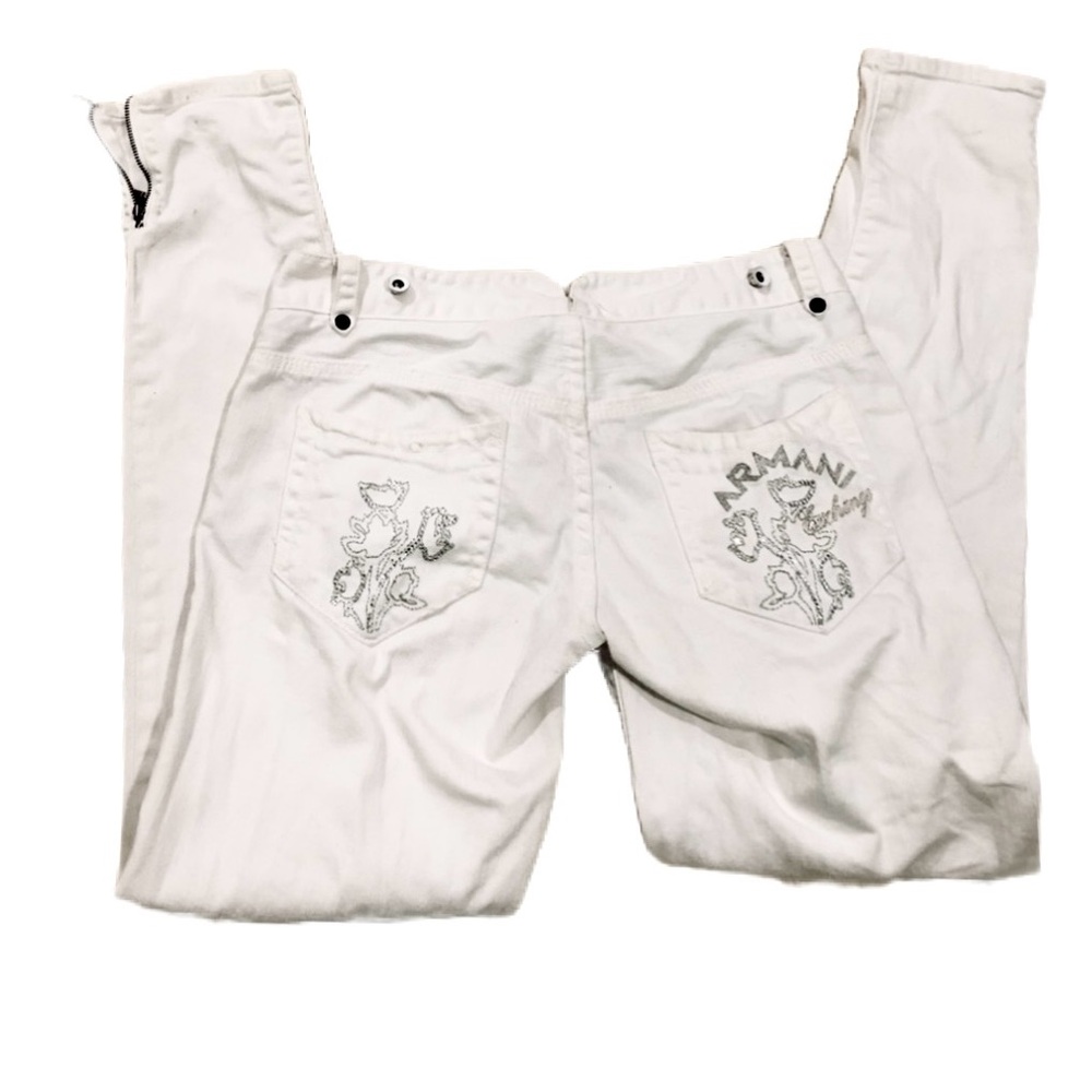 Armani exchange white denim 00